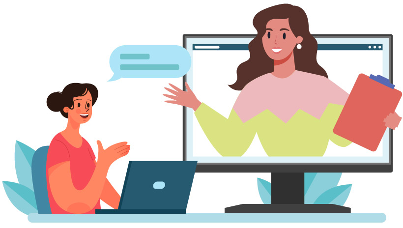 オンライン相談のイラスト